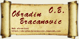 Obradin Bracanović vizit kartica